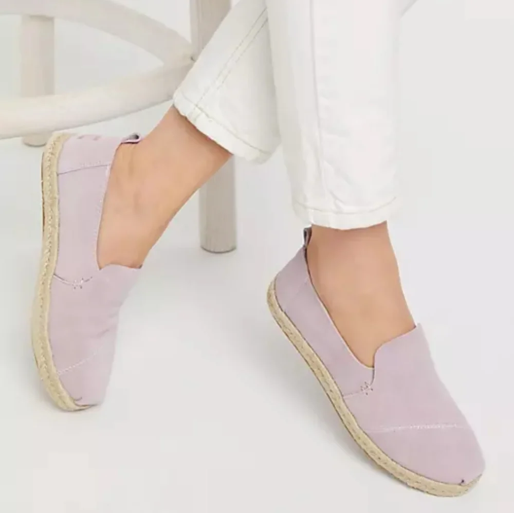 Toms Alpargata Deconstructed Taupe Suede Rope Trimmed Espadrilles - Picture 1 of 11